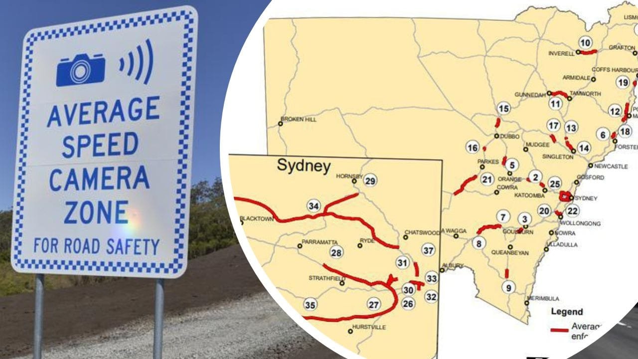 Average Speed Camera Point to Point Traps Across NSW